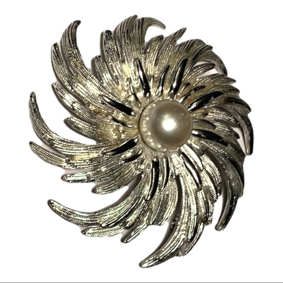 VTG Sarah Coventry Large Starburst Sunburst Brooch 1960’s-70’s Signed Estate - Picture 2 of 5